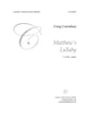 Matthews Lullaby TTBB choral sheet music cover